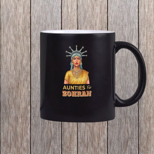 NYC Desi Pride – Zohran Mamdani 2025, Aunties For Zohran Mug