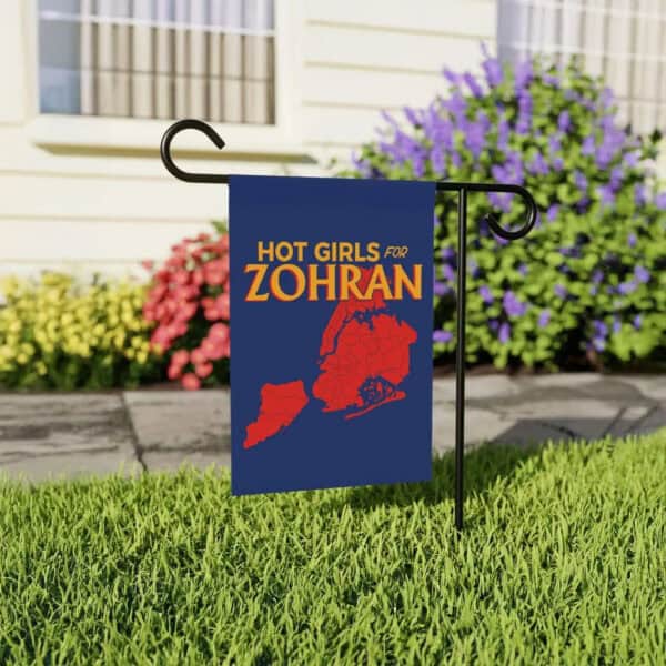 NYC Map Vote Zohran 2025 Campaign Yard Banner, Hot Girls For Zohran Garden Flag