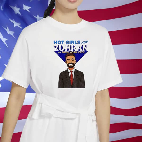 NYC Mayor 2025 Campaign Tee, Hot Girls For Zohran Mamdani Cartoon T-Shirt
