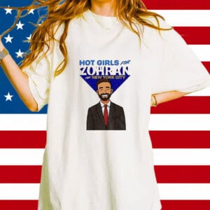 NYC Mayor 2025 Campaign Tee, Hot Girls For Zohran Mamdani Cartoon T-Shirt