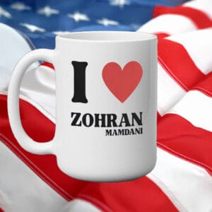 NYC Mayor 2025 Supporter Gift, I Love Zohran Mamdani Mug