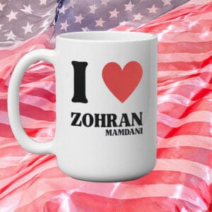 NYC Mayor 2025 Supporter Gift, I Love Zohran Mamdani Mug