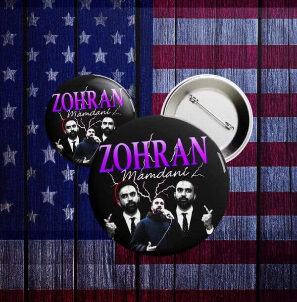 NYC Progressive Campaign Badge 2025, Zohran Mamdani Pin Button