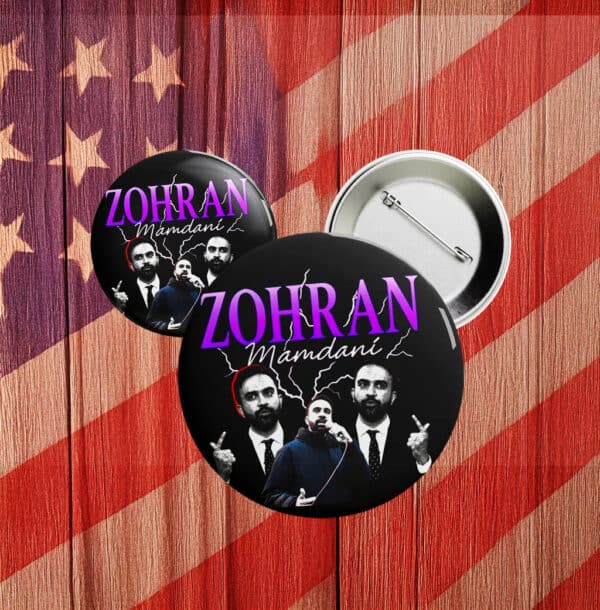 NYC Progressive Campaign Badge 2025, Zohran Mamdani Pin Button