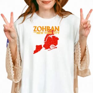 Red Map Campaign Tee for Mayor Mamdani 2025, Zohran For New York City Shirt