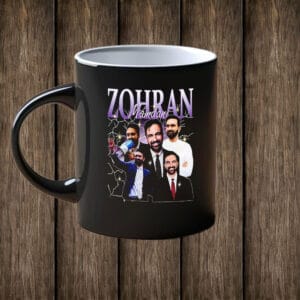 Retro Lightning Collage – New York City Mayoral Campaign, Zohran Mamdani Mug