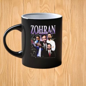Retro Lightning Collage – New York City Mayoral Campaign, Zohran Mamdani Mug