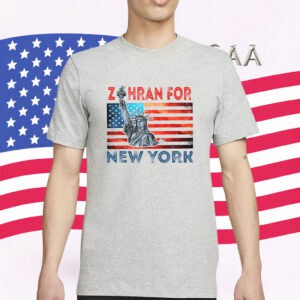 Statue of Liberty American Flag Zohran Mamdani 2025 Tee, Zohran For New York Shirt