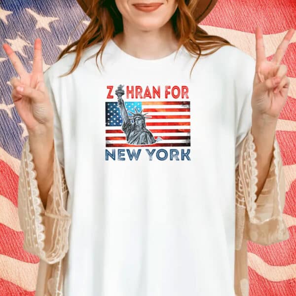 Statue of Liberty American Flag Zohran Mamdani 2025 Tee, Zohran For New York Shirt