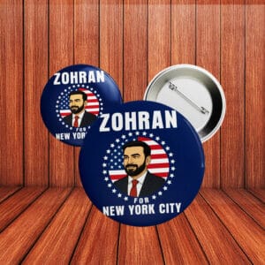 Subtle Zohran For NYC pin, Anti-Trump NYC Election Badge, Subtle Zohran For New York City Pin