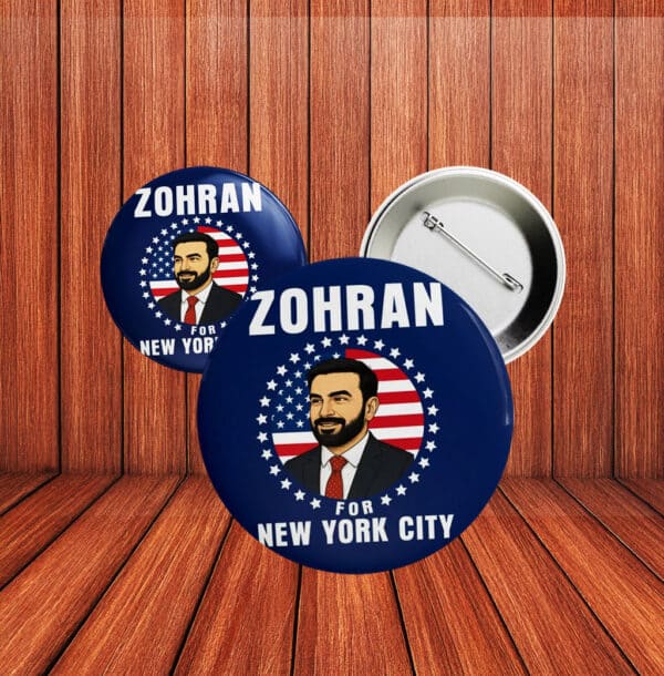 Subtle Zohran For NYC pin, Anti-Trump NYC Election Badge, Subtle Zohran For New York City Pin