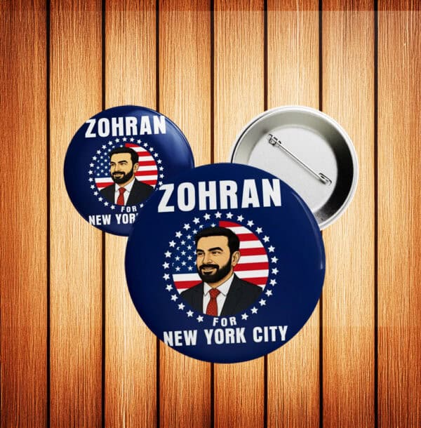 Subtle Zohran For NYC pin, Anti-Trump NYC Election Badge, Subtle Zohran For New York City Pin