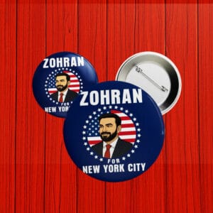 Subtle Zohran For NYC pin, Anti-Trump NYC Election Badge, Subtle Zohran For New York City Pin