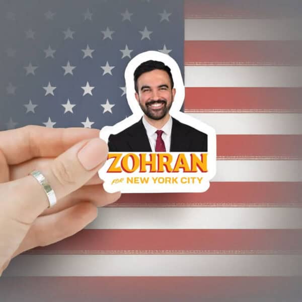 Zohran For New York City 2025 Campaign Decal, Zohran Mamdani Portrait Sticker