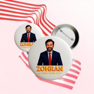 Zohran For New York City Pin – Hot Girls for Zohran Campaign Button