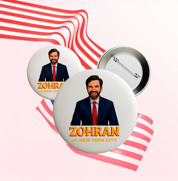 Zohran For New York City Pin – Hot Girls for Zohran Campaign Button