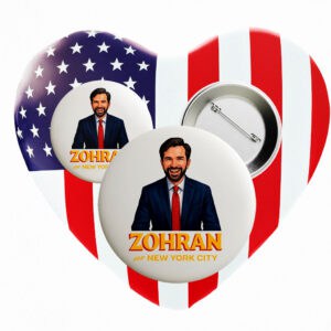 Zohran For New York City Pin – Hot Girls for Zohran Campaign Button