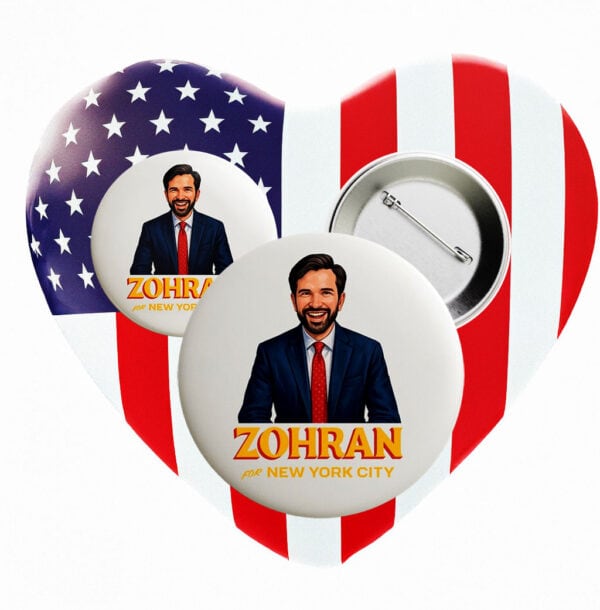 Zohran For New York City Pin – Hot Girls for Zohran Campaign Button