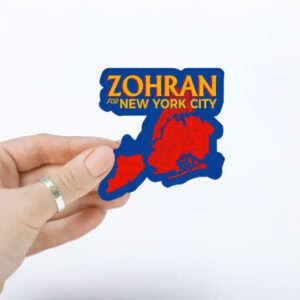 Zohran Mamdani 2025 Campaign Decal- Zohran For New York City Map Sticker