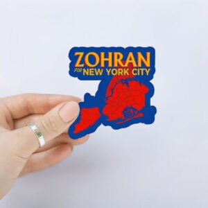 Zohran Mamdani 2025 Campaign Decal- Zohran For New York City Map Sticker