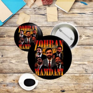 Zohran Mamdani Bootleg 90s Button – NYC Mayoral Campaign Pin