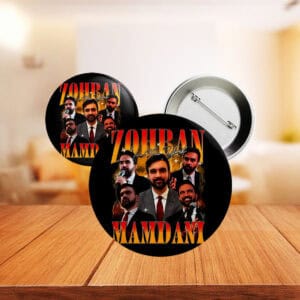 Zohran Mamdani Bootleg 90s Button – NYC Mayoral Campaign Pin
