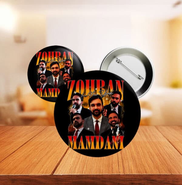 Zohran Mamdani Bootleg 90s Button – NYC Mayoral Campaign Pin