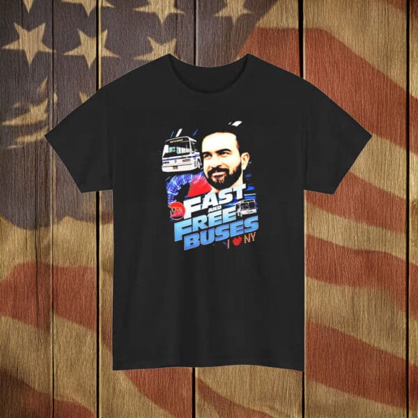 Zohran Mamdani Fast and Free Buses T-Shirt