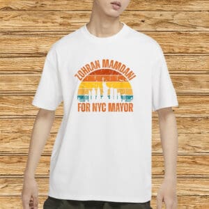 Zohran Mamdani For NYC Mayor Sunset Skyline Tee – Progressive DSA Election Shirt