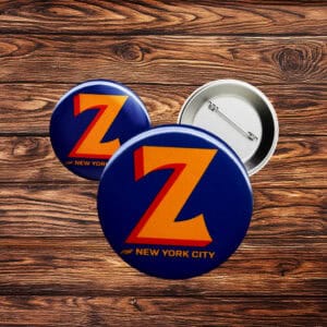 Zohran Mamdani NYC 2025 Button – “Z for New York City” Campaign Pin