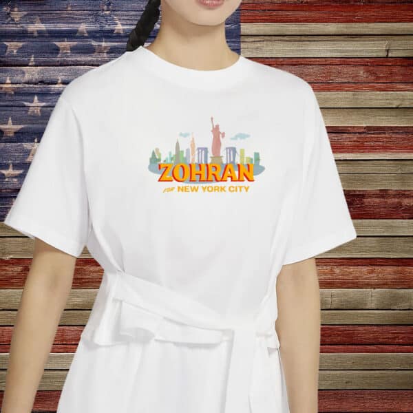 Zohran Mamdani NYC Shirt – Colorful Skyline Tee, Progressive New York City Political T-Shirt