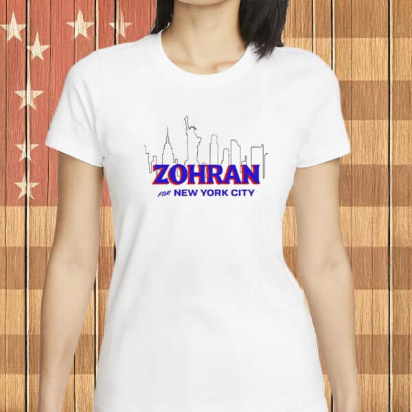 Zohran Mamdani NYC Shirt – New York City Skyline Tee, Progressive Queens Political T-Shirt