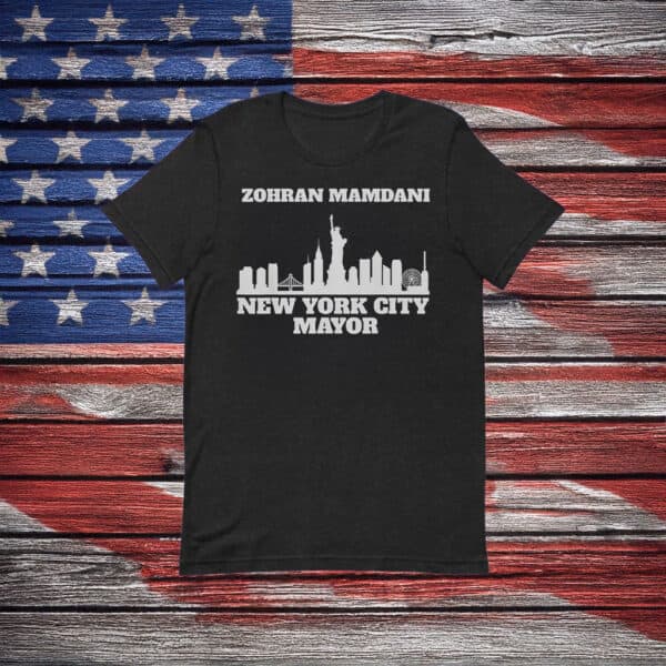 Zohran Mamdani New York City Mayor T-Shirt – Bold NYC Skyline Graphic Tee – Progressive Campaign 2025 Shirt
