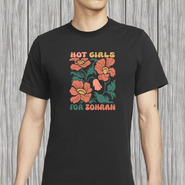 Zohran for NYC Retro Political Tee, Boho Flower Hot Girls for Zohran Shirt
