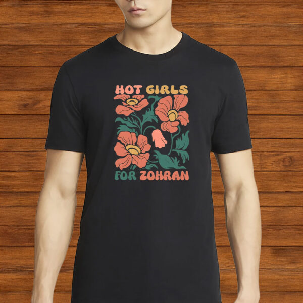 Zohran for NYC Retro Political Tee, Boho Flower Hot Girls for Zohran Shirt