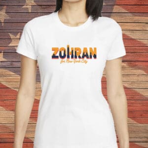 Zohran for New York City T-Shirt – NYC Skyline Political Tee, Zohran Mamdani 2025 Election Shirt