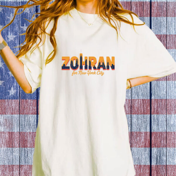 Zohran for New York City T-Shirt – NYC Skyline Political Tee, Zohran Mamdani 2025 Election Shirt