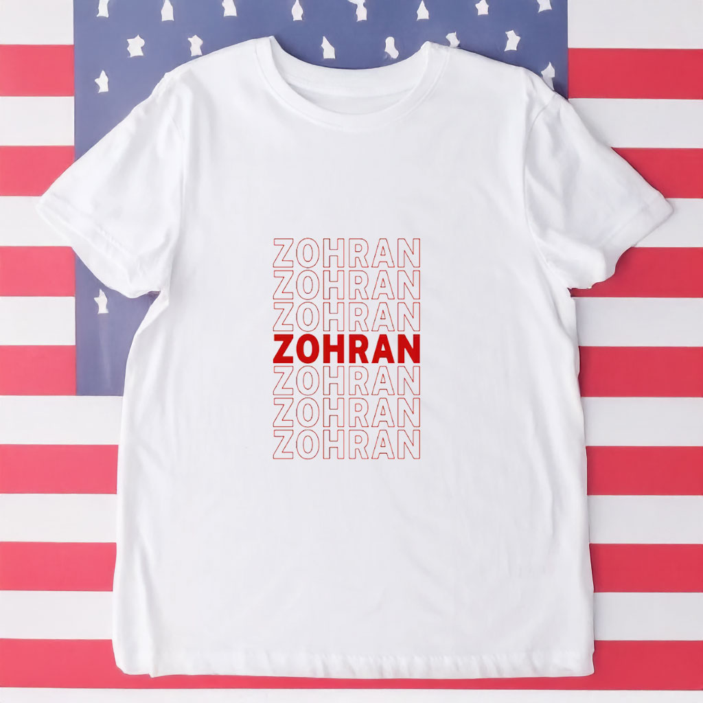 Bold Repeated Typography Election Tee, Zohran Mamdani NYC Mayor 2025 Shirt