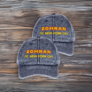 Embroidered Dad Cap - Vintage Distressed, Zohran for NYC Hat