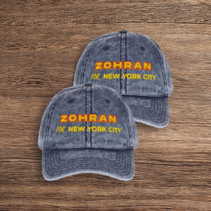 Embroidered Dad Cap - Vintage Distressed, Zohran for NYC Hat
