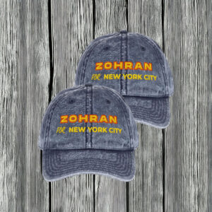 Embroidered Dad Cap - Vintage Distressed, Zohran for NYC Hat