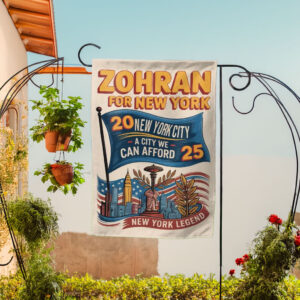 Mayor Mamdani 2025 Banner-Zohran For New York City Garden Flag