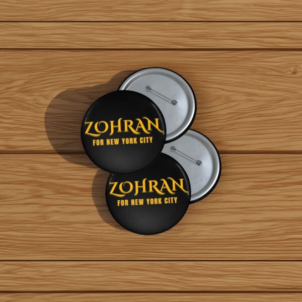 Personalized Campaign Badge, Supporter Gift, Zohran For New York City Pin Button