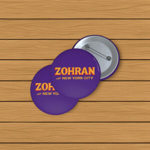 Rank Zohran First, Vote Blue, Zohran Mamdani for New York City Mayor Button