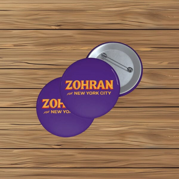 Rank Zohran First, Vote Blue, Zohran Mamdani for New York City Mayor Button