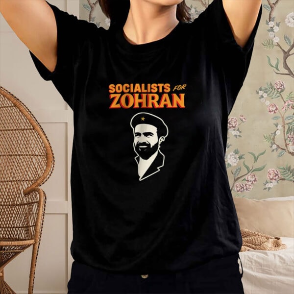 Socialists-For-Zohran-Shirt-–-Zohran-Mamdani-2025-Campaign-Unisex-Tee-USA