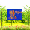 Vote Zohran, New York City Election Campaign Sign-Mayor Mamdani 2025 Yard Sign