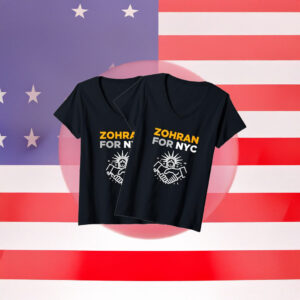 Womens Zohran For NYC Mayor V-Neck T-Shirt