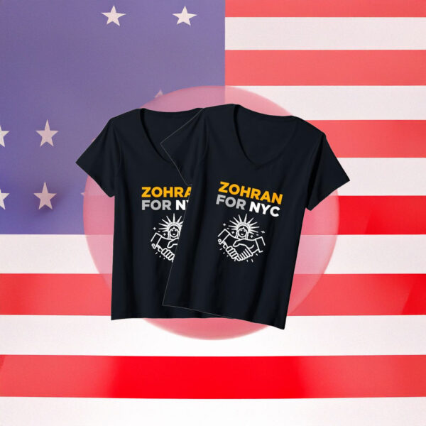 Womens Zohran For NYC Mayor V-Neck T-Shirt