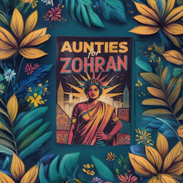 Zohran Mamdani 2025 Banner- Aunties for Zohran NYC Garden Flag
